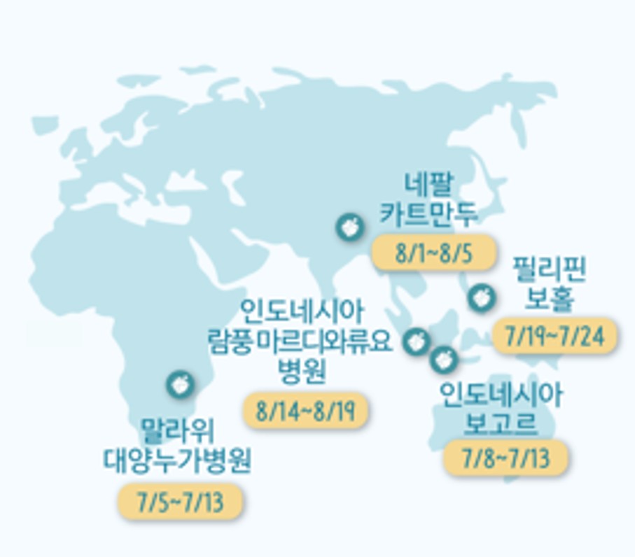 2025년 의료봉사 일정